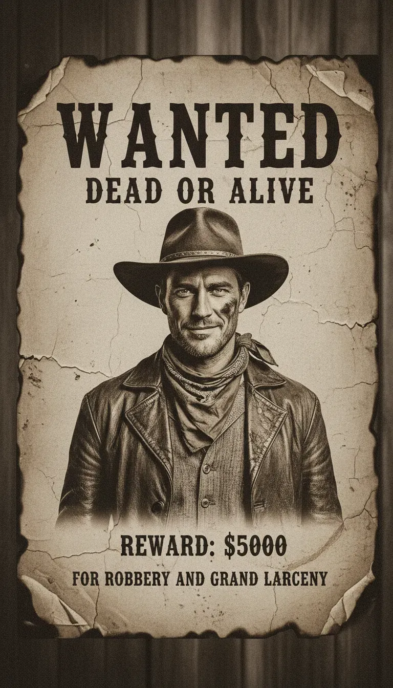 Cinematic Hollywood Western Poster