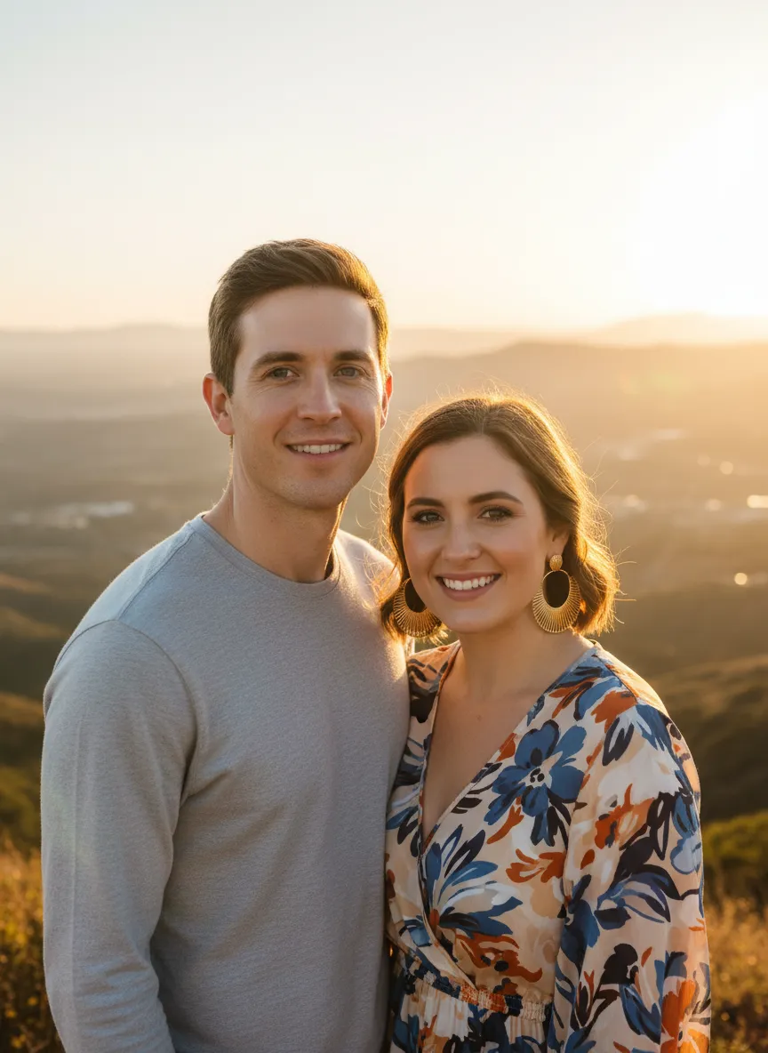 Couple Photo on Landscape