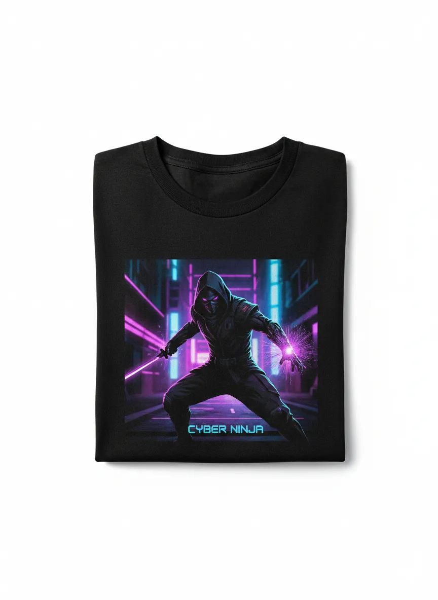 Cyber Ninja Black T-Shirt