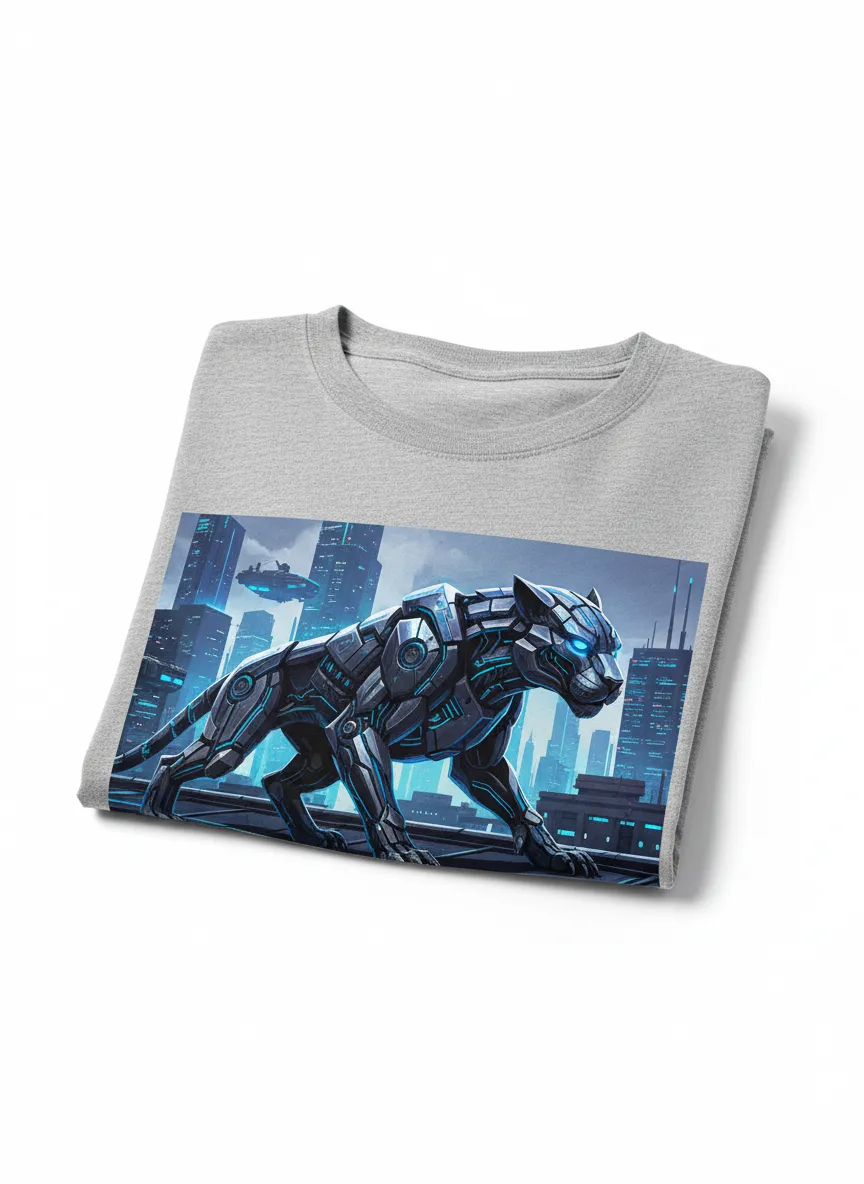 Cyber Panther Gray T-Shirt