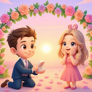 3D Chibi Marriage Proposal