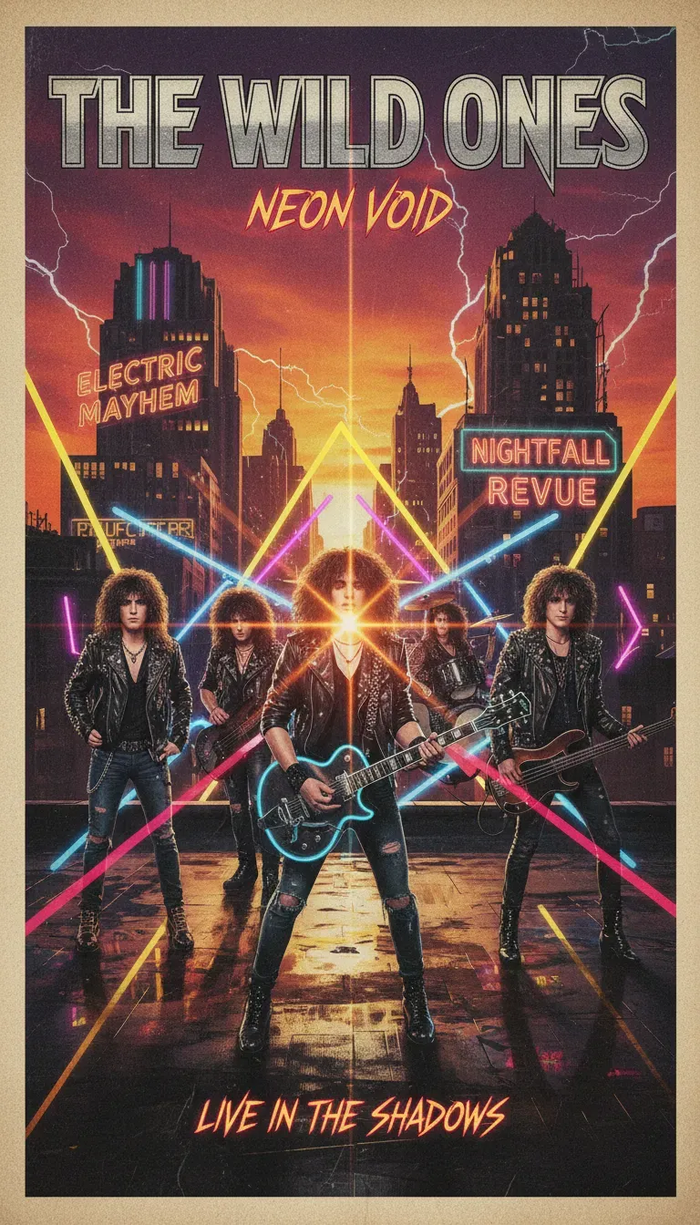 Retro 80s Rock Aesthetic