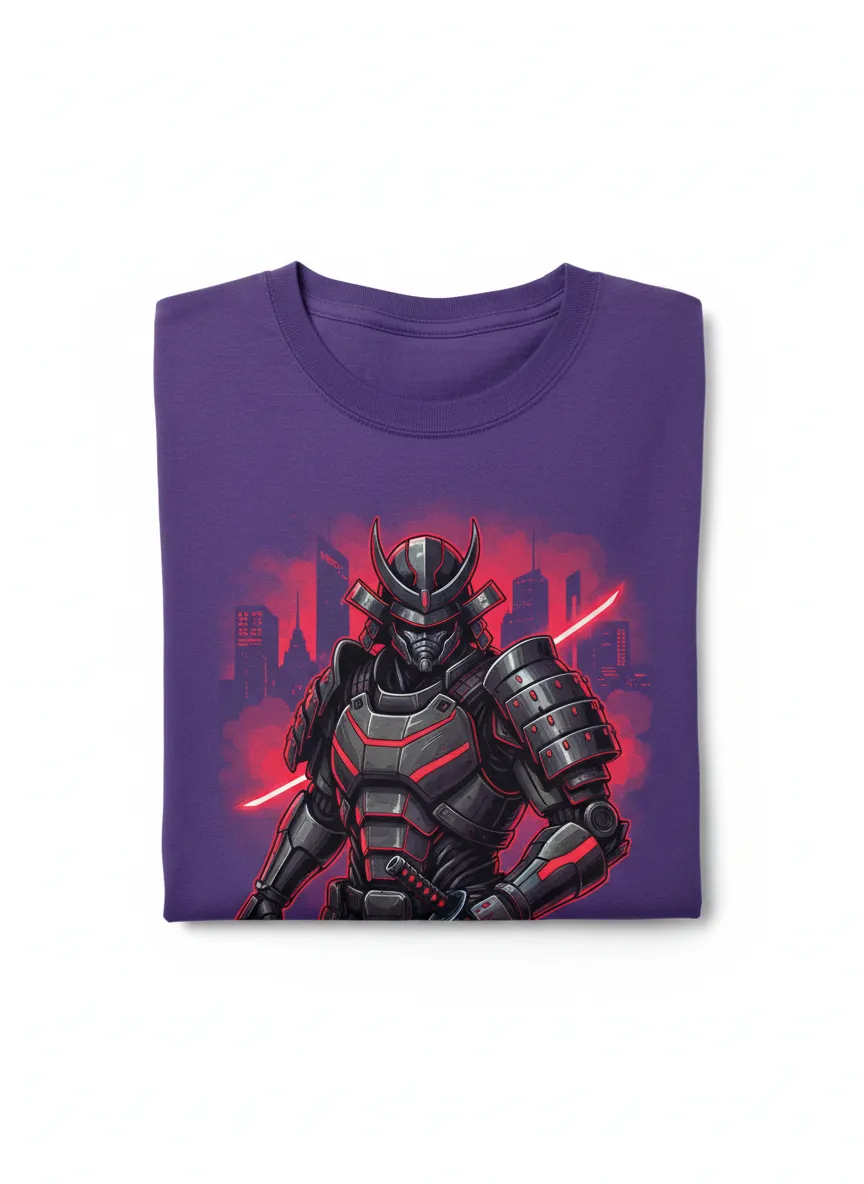 Robo Samurai Purple T-Shirt