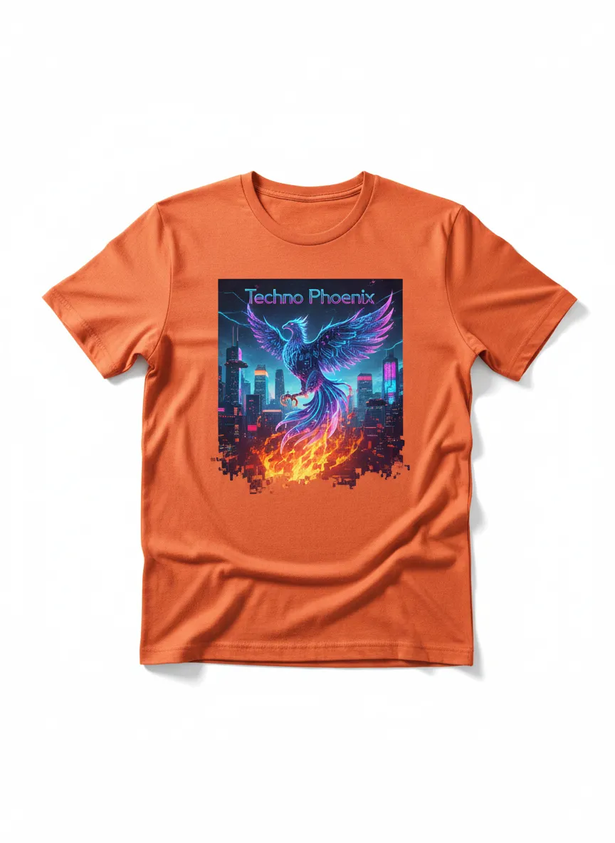 Techno Phoenix Orange T-Shirt