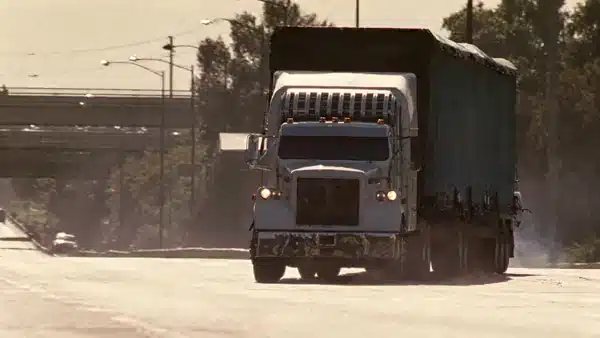 truck on open road