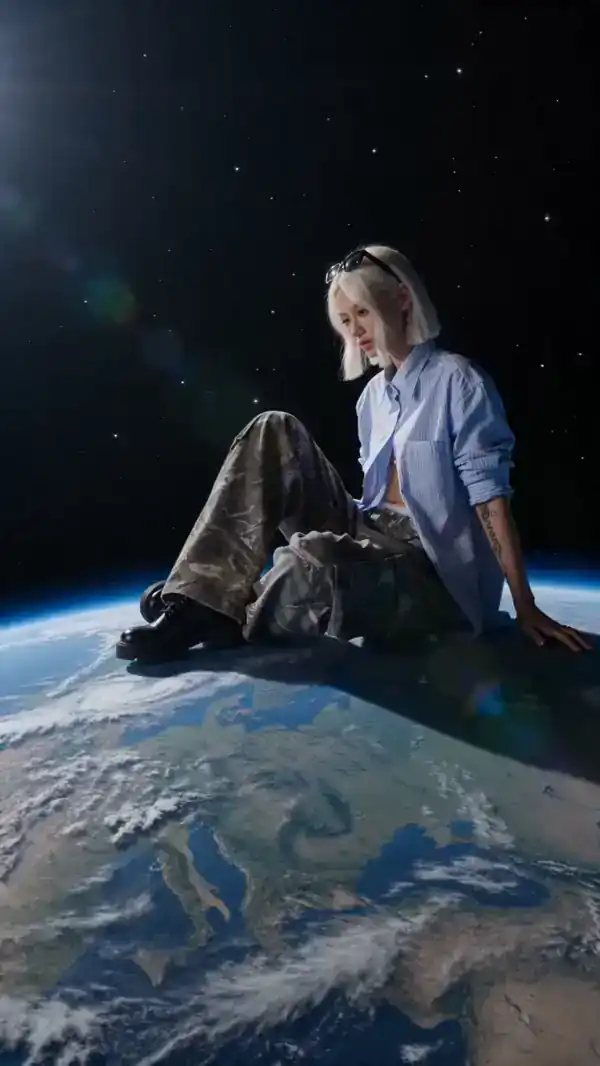 dreamlike cosmic portrait