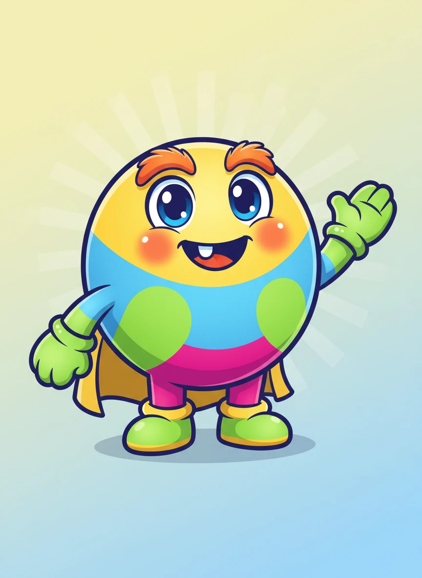 Cheerful Mascot Hero