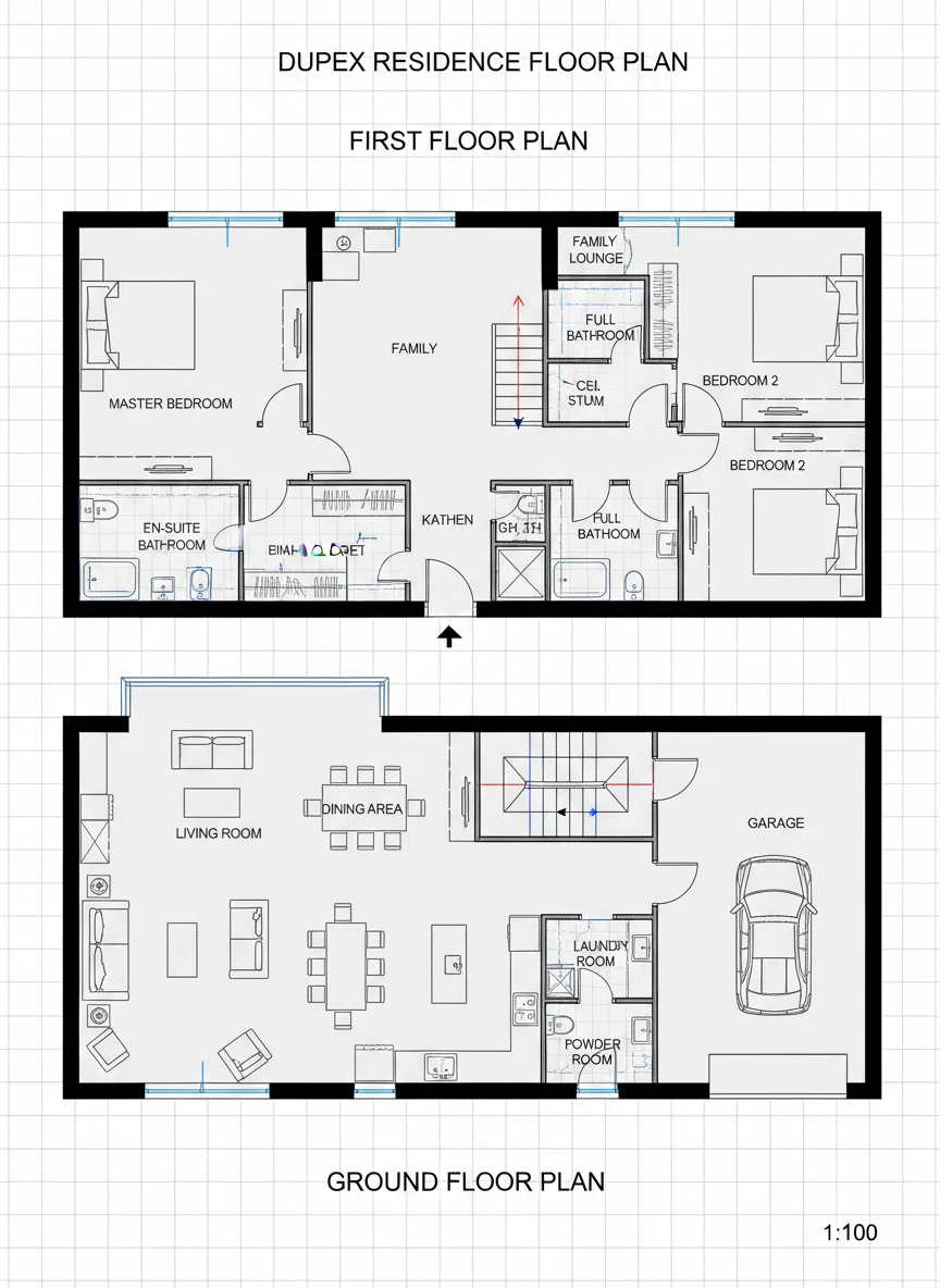 Duplex House Floor Plan