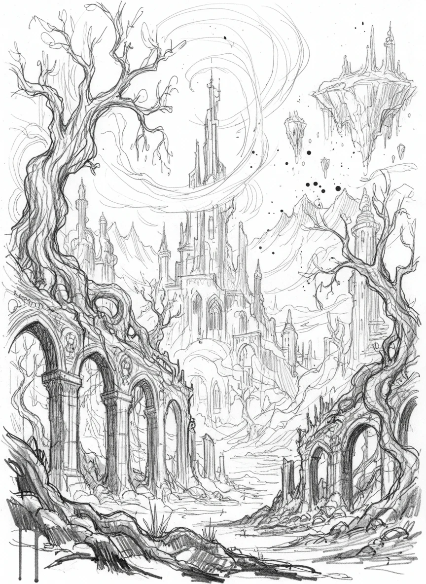 Fantasy Environment Sketch