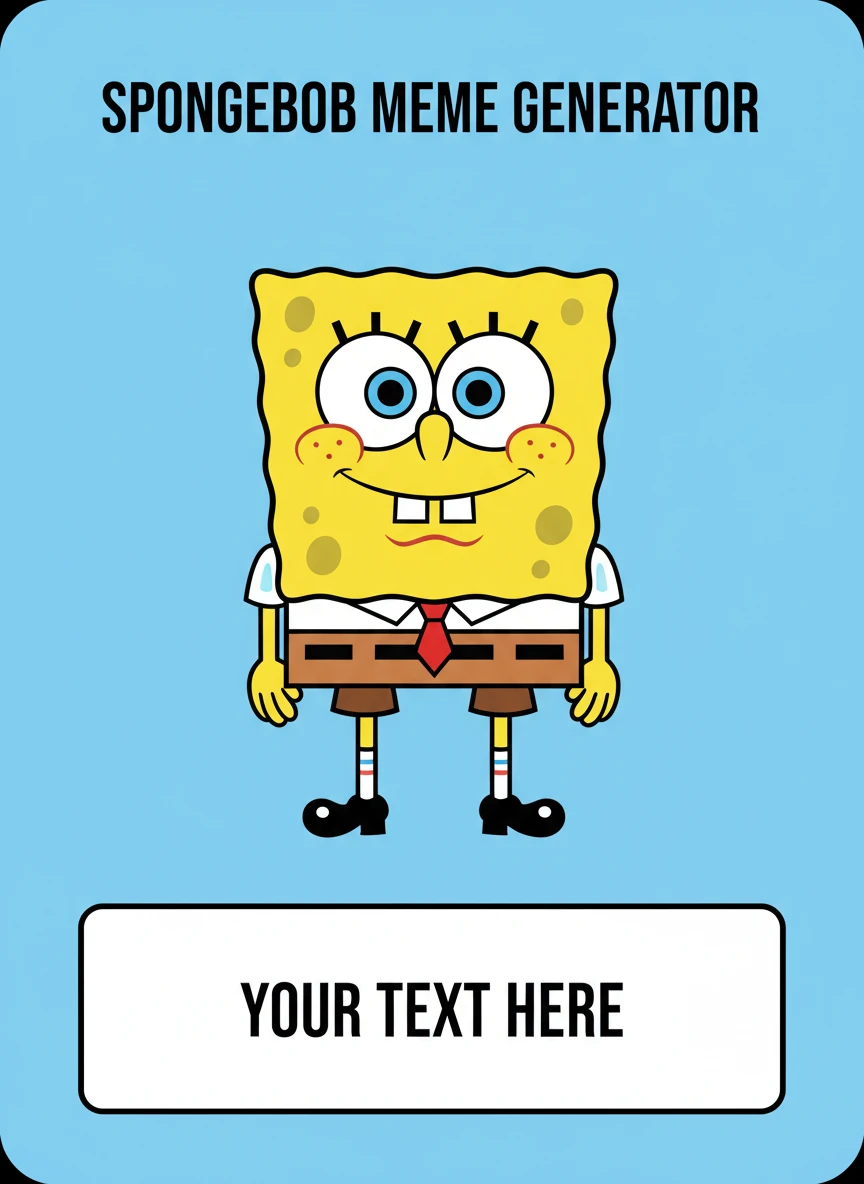 Minimal Flat SpongeBob Meme