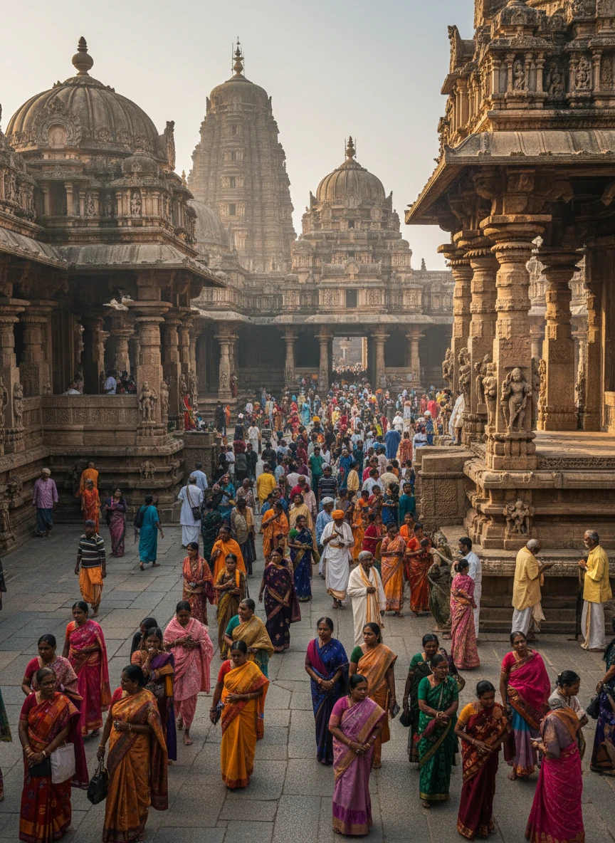 Pilgrimage at the Sacred Courtyard