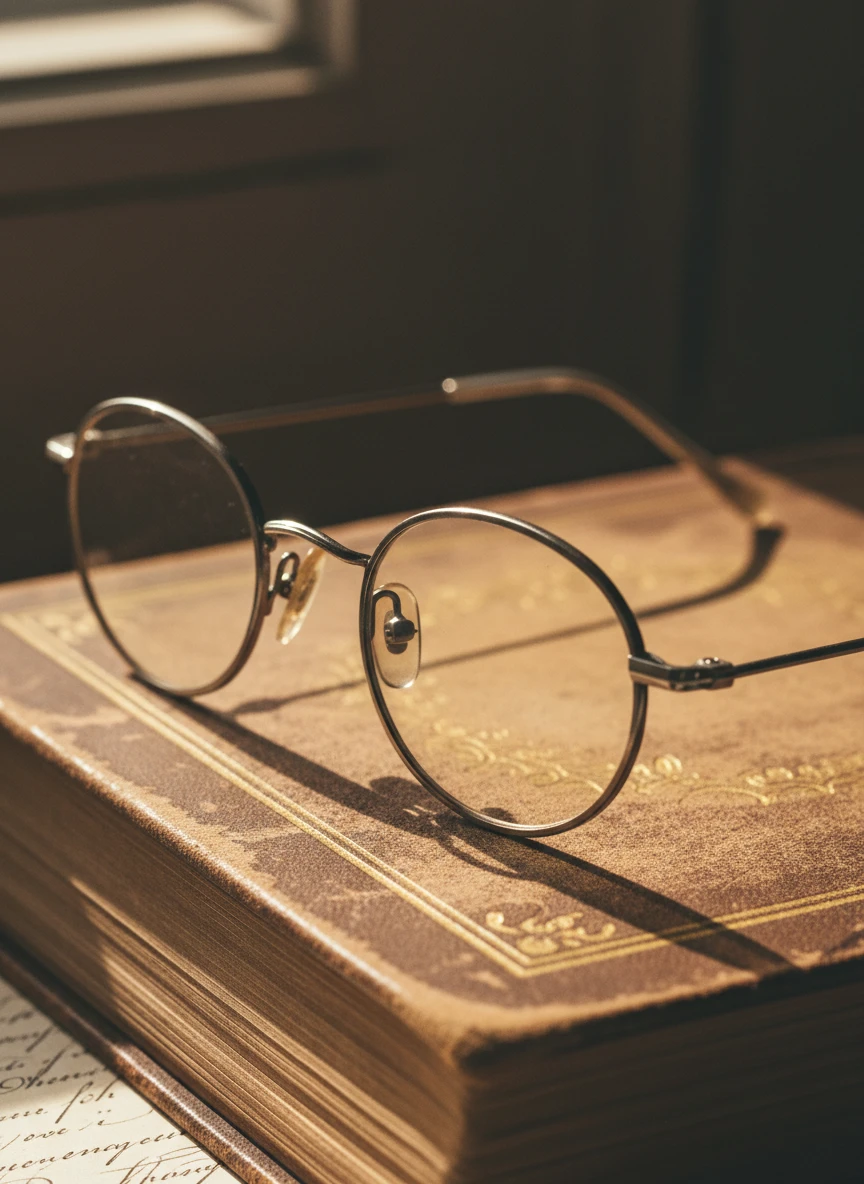 Vintage Round Metal Glasses